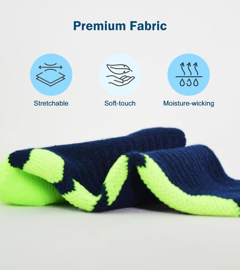 Popuid Youth Thick Basketball Socks for Boys - Cushioned Sports Compression Sock for Active Kids, Fits Ages 6-12 - Image 3